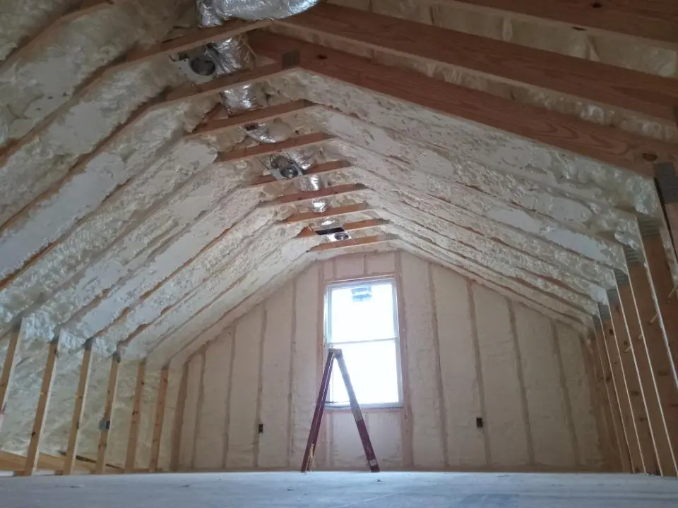 Spray foam roofing application for Crawl Space Insulation project in Attalla